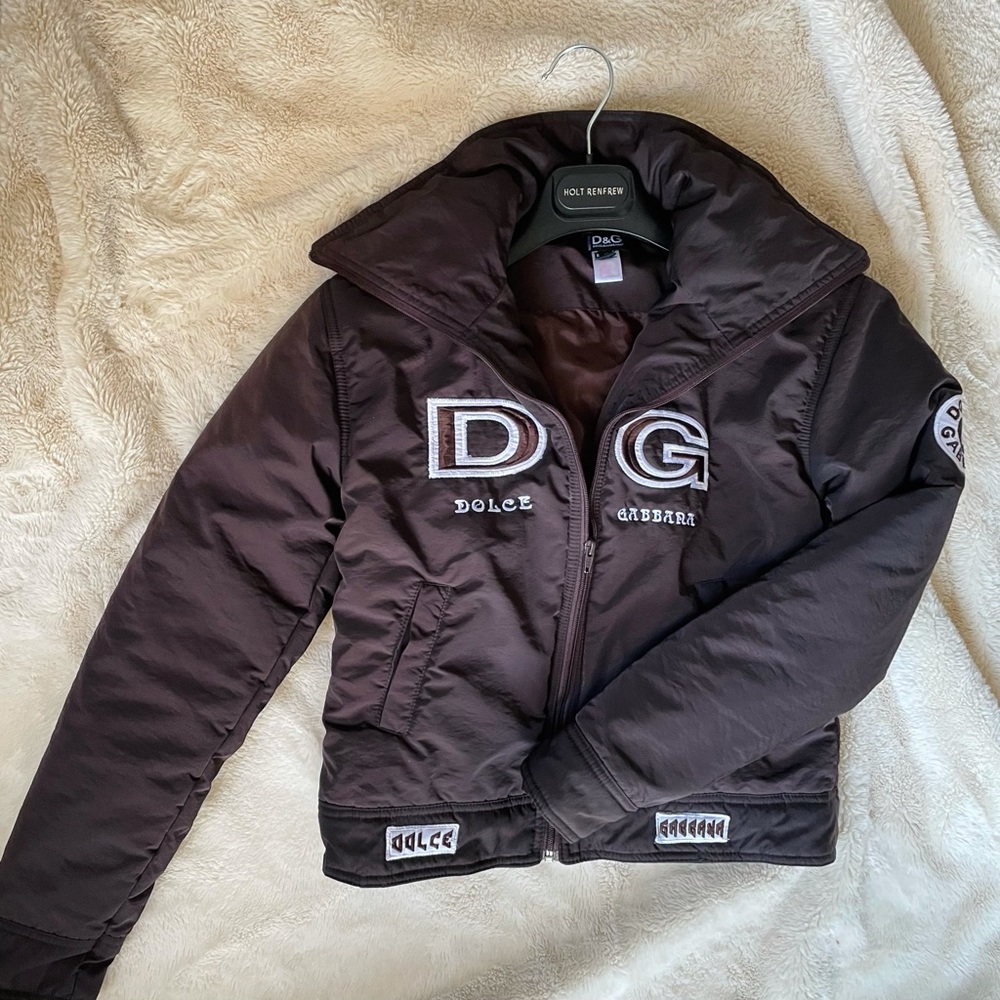 Dolce & Gabbana Patched Bomber Winter Coat